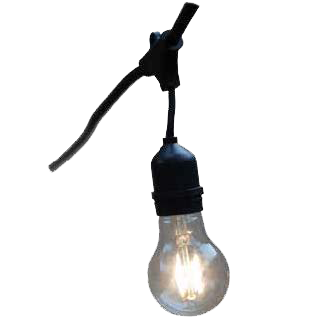 Commercial Bistro String Lights — Suspended Socket (120v)